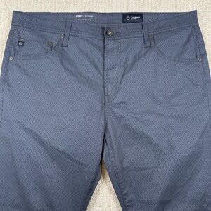 AG Adriano Goldschmied Mens 40x29 Everett Slim Straight Blue Geometric AOP Pants